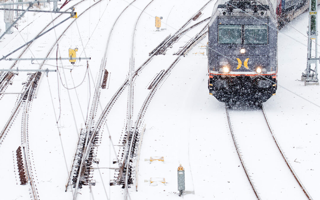 Så skyddas spårväxlar från snö och is